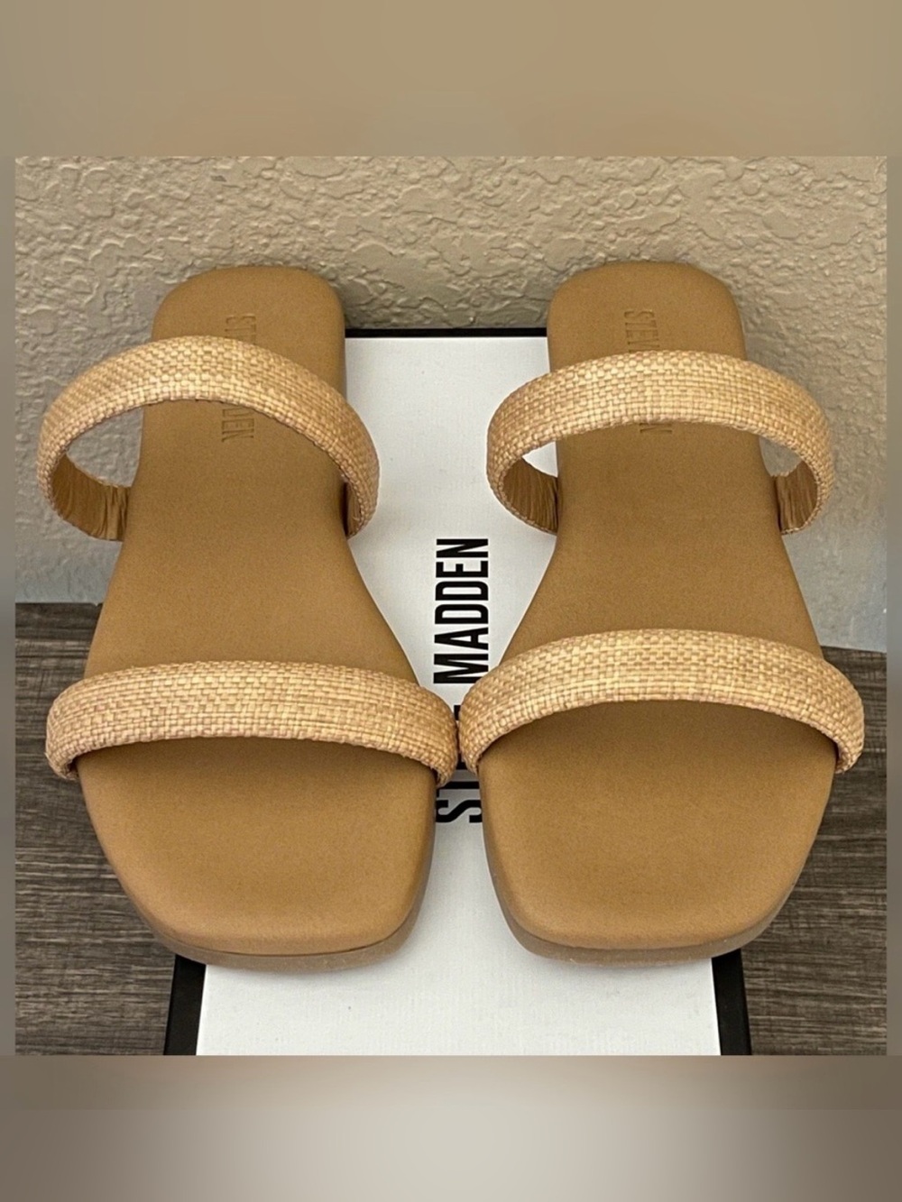 Steve Madden Women's Nest Sandals Natural Color Size-8